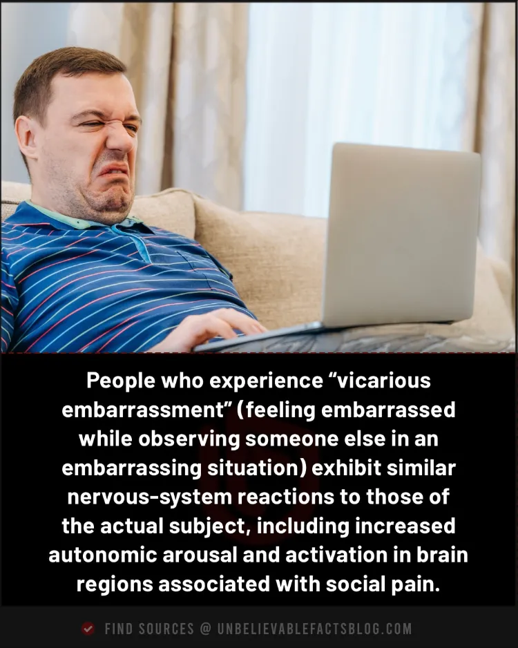 Vicarious embarrassment