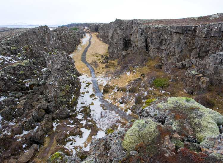 The valley of Pingvellir in Iceland