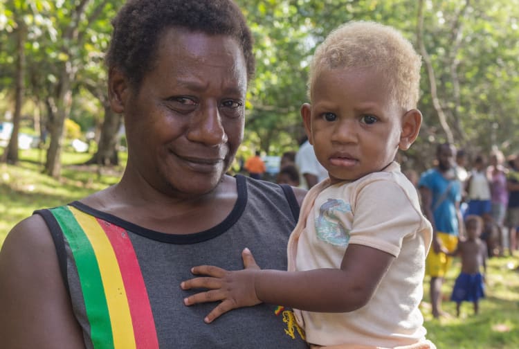 A Melanesian child from Republic of Vanuatu