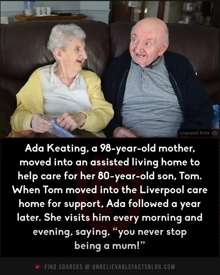 98-year-old Ada moves into care home to support her son