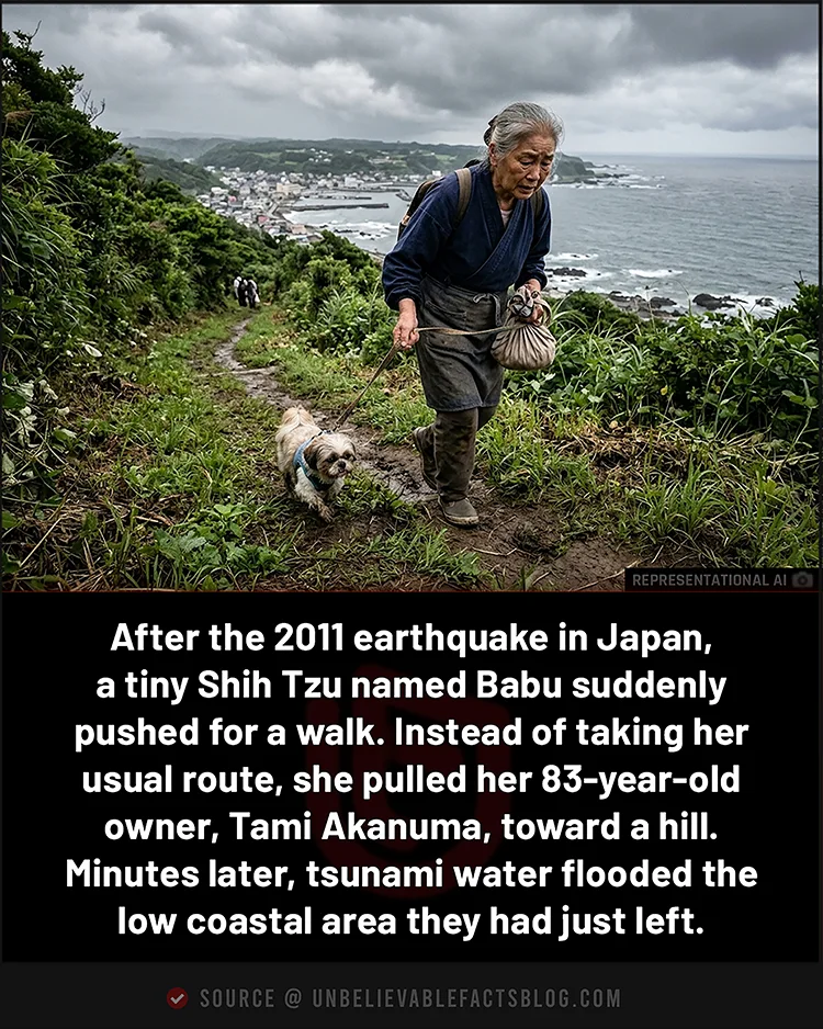 A Shih Tzu led her elderly owner away from Japan’s tsunami A Shih Tzu led her elderly owner away from Japan’s tsunami