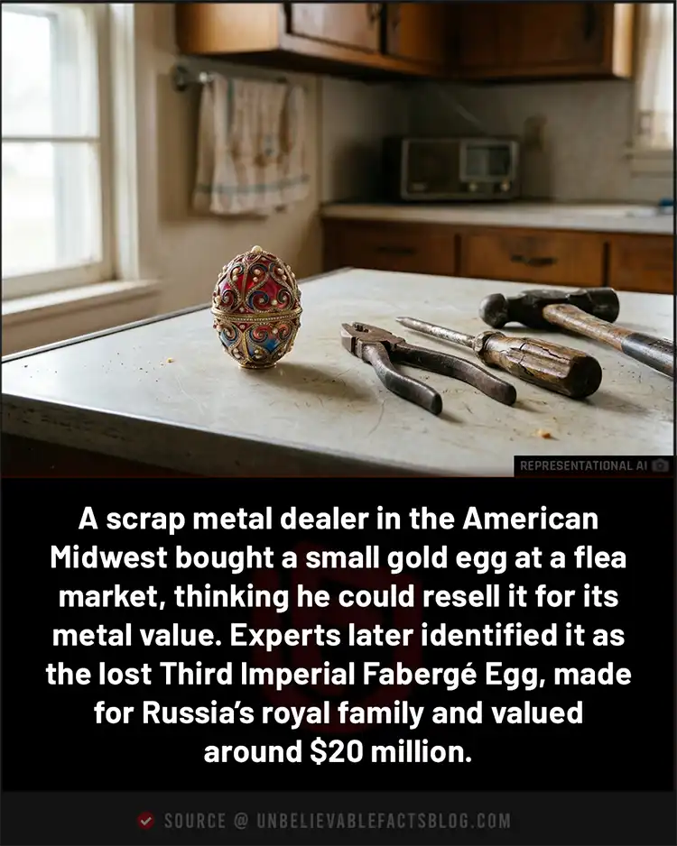 A flea-market gold egg turned out to be lost royal Fabergé.