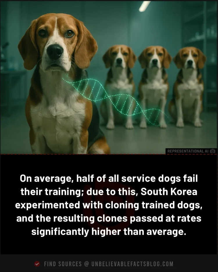 Cloned working dogs succeed far more often than naturally bred counterparts. Cloned working dogs succeed far more often than naturally bred counterparts.