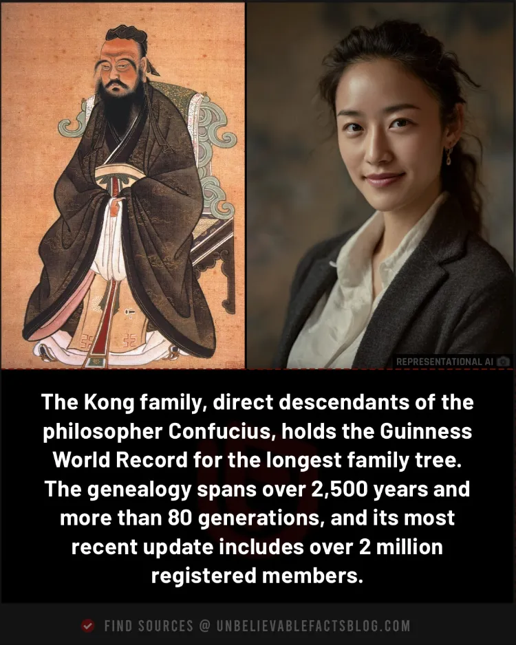 Confucius's family tree is the longest in the world. Confucius's family tree is the longest in the world.