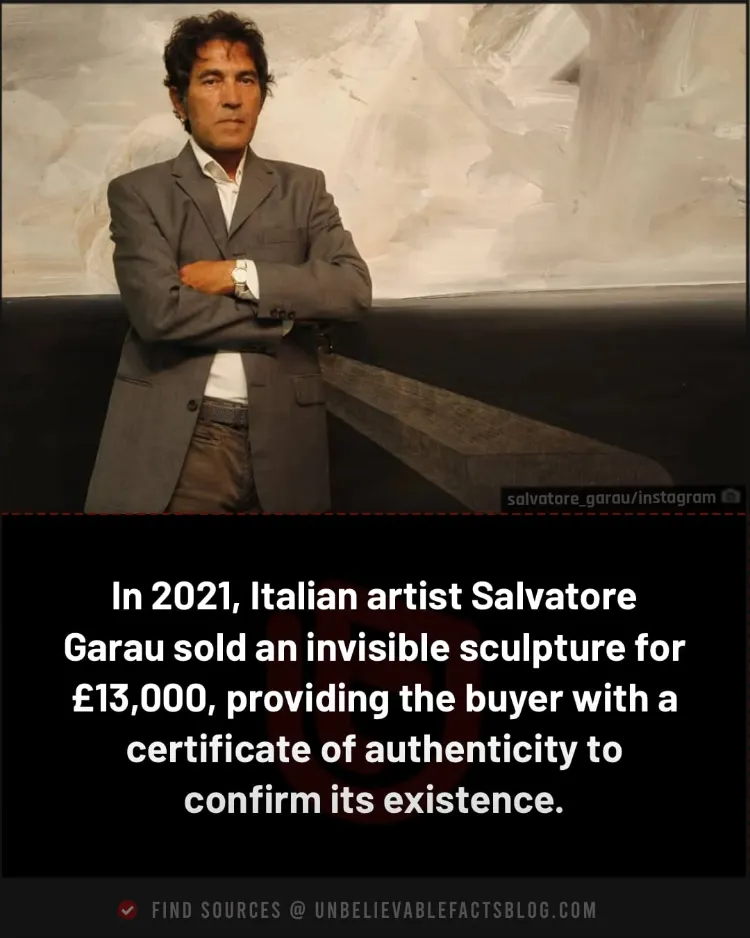 Italian artist Salvatore Garau