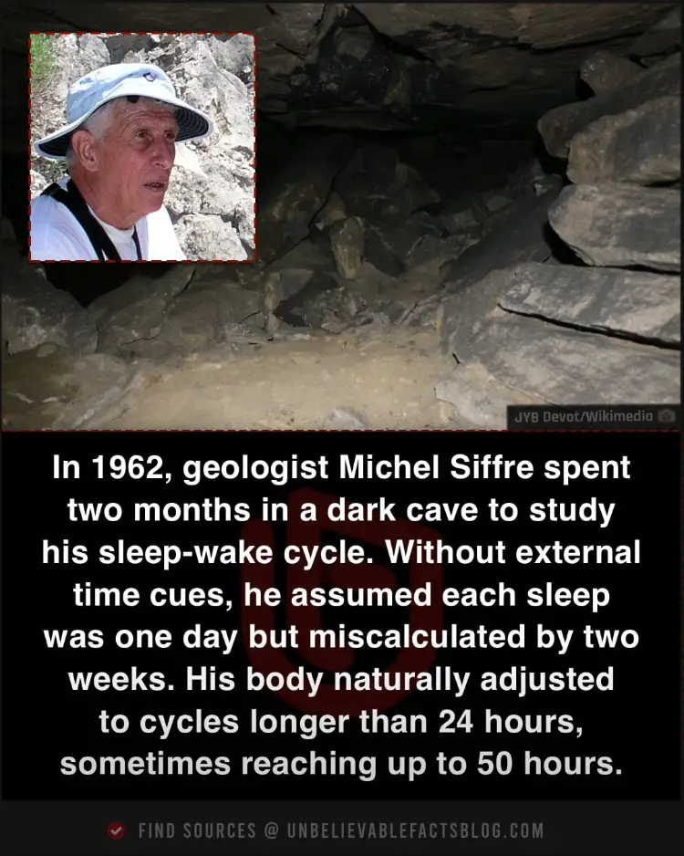 Michel Siffre's 1962 cave experiment is an unbelievable fact!