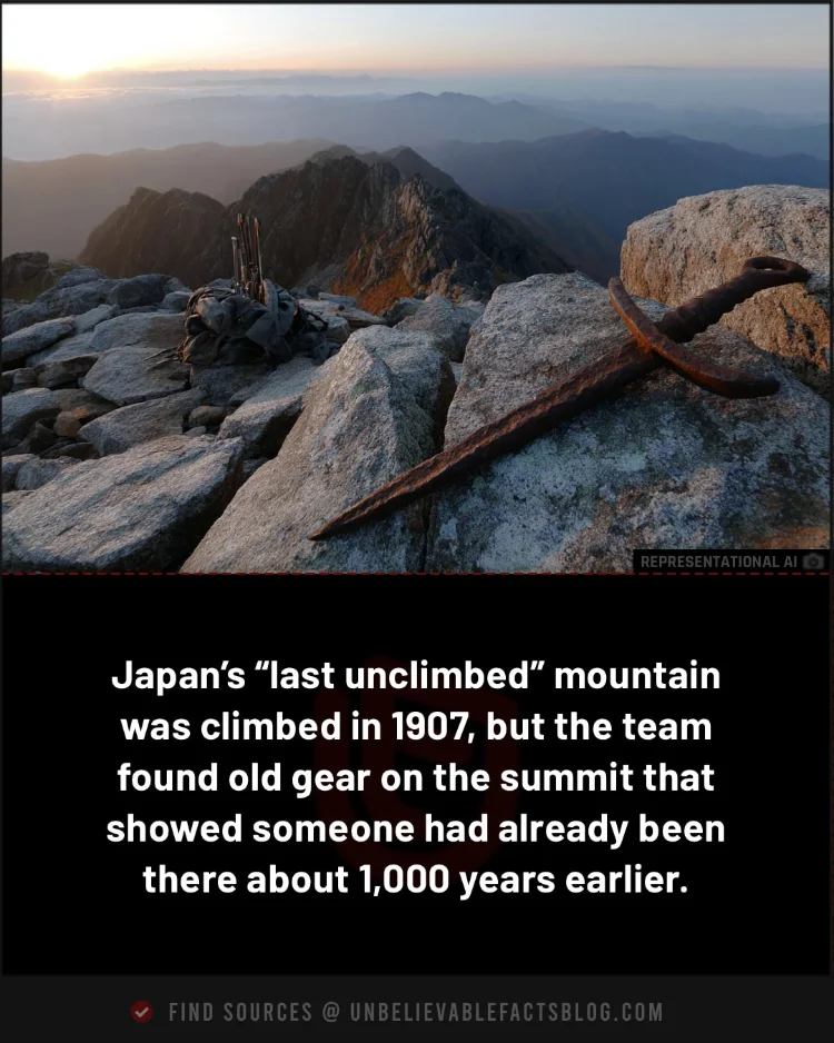 Mount Tsurugi was scaled in 1907