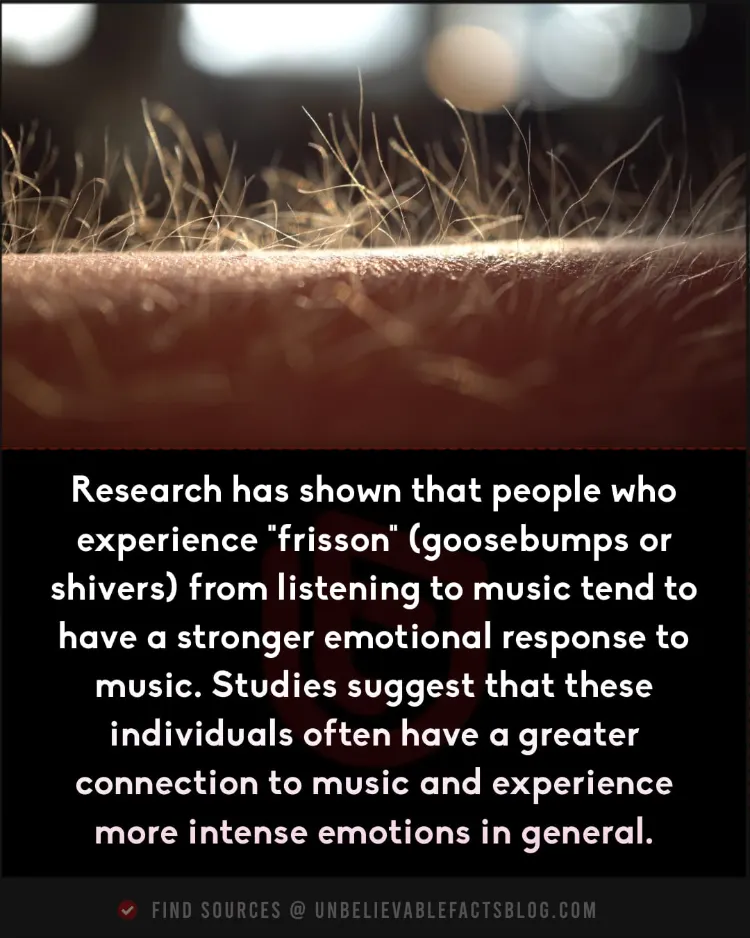 Music-induced goosebumps indicate stronger emotional responses