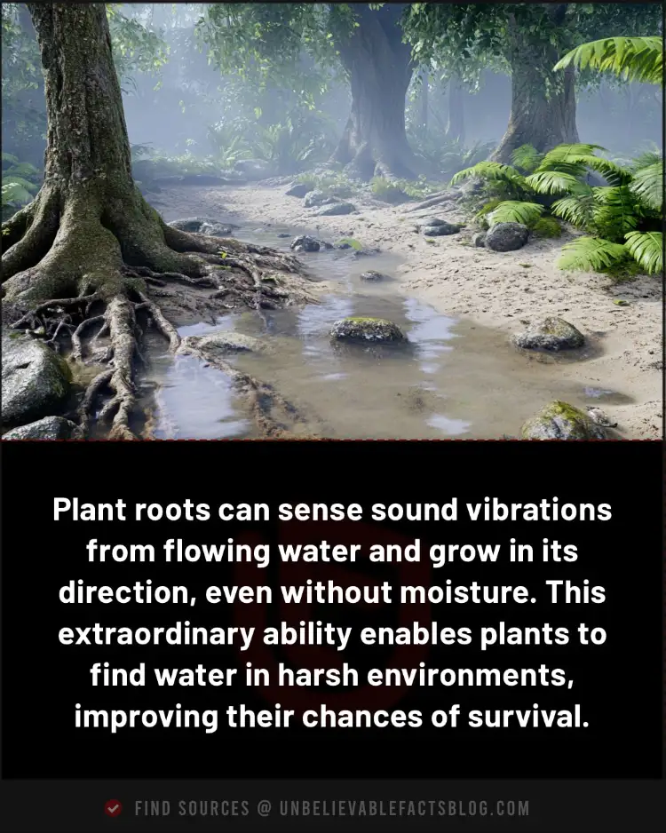 Plant roots can sense sound vibrations from flowing water