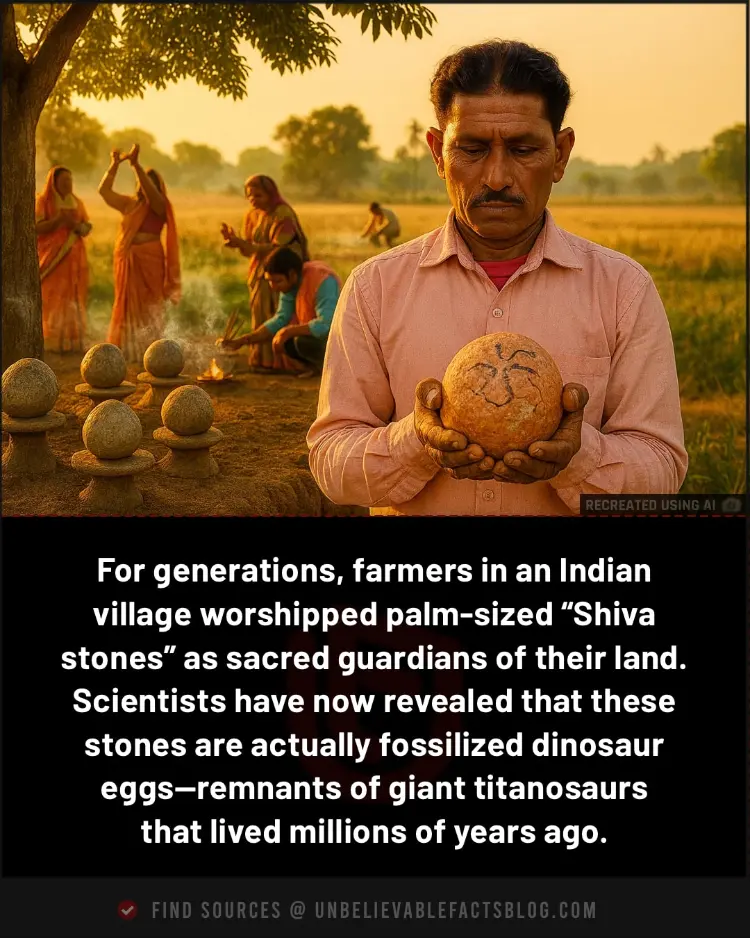 Sacred “Shiva stones” in India revealed as dinosaur eggs. Sacred “Shiva stones” in India revealed as dinosaur eggs.