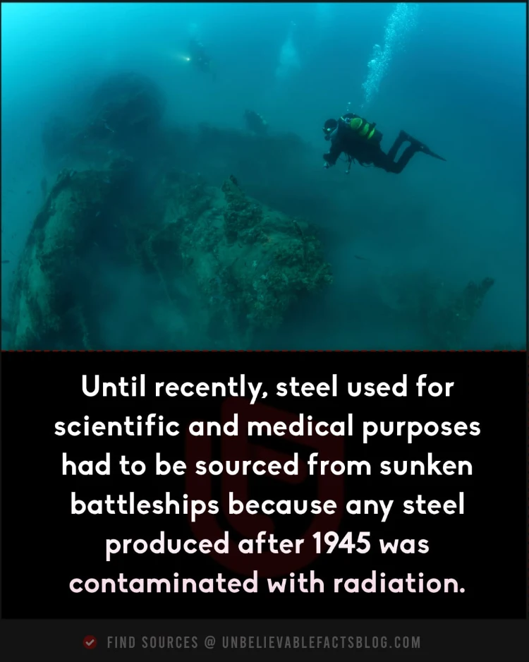 Sunken ships provided radiation-free steel