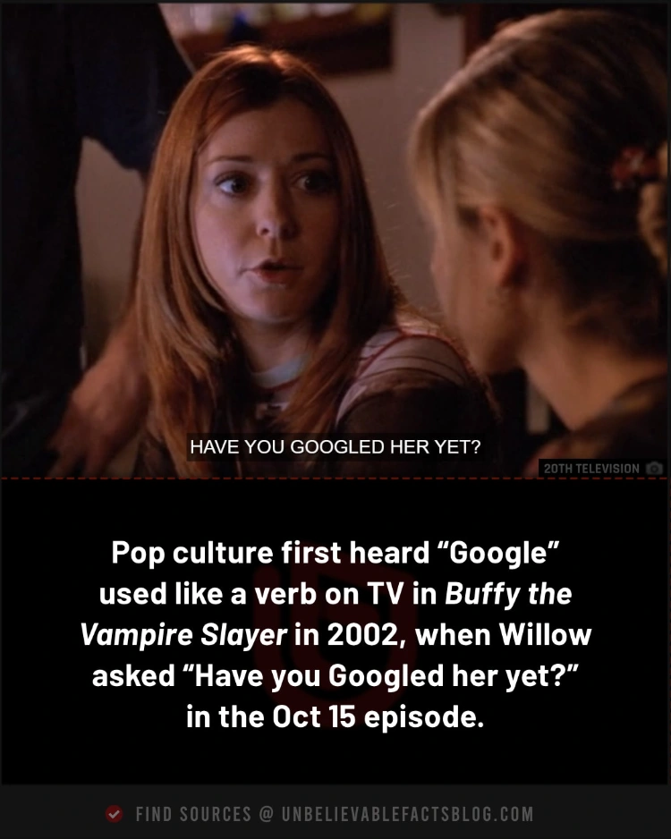 Buffy reportedly first turned “Google” into a TV verb.