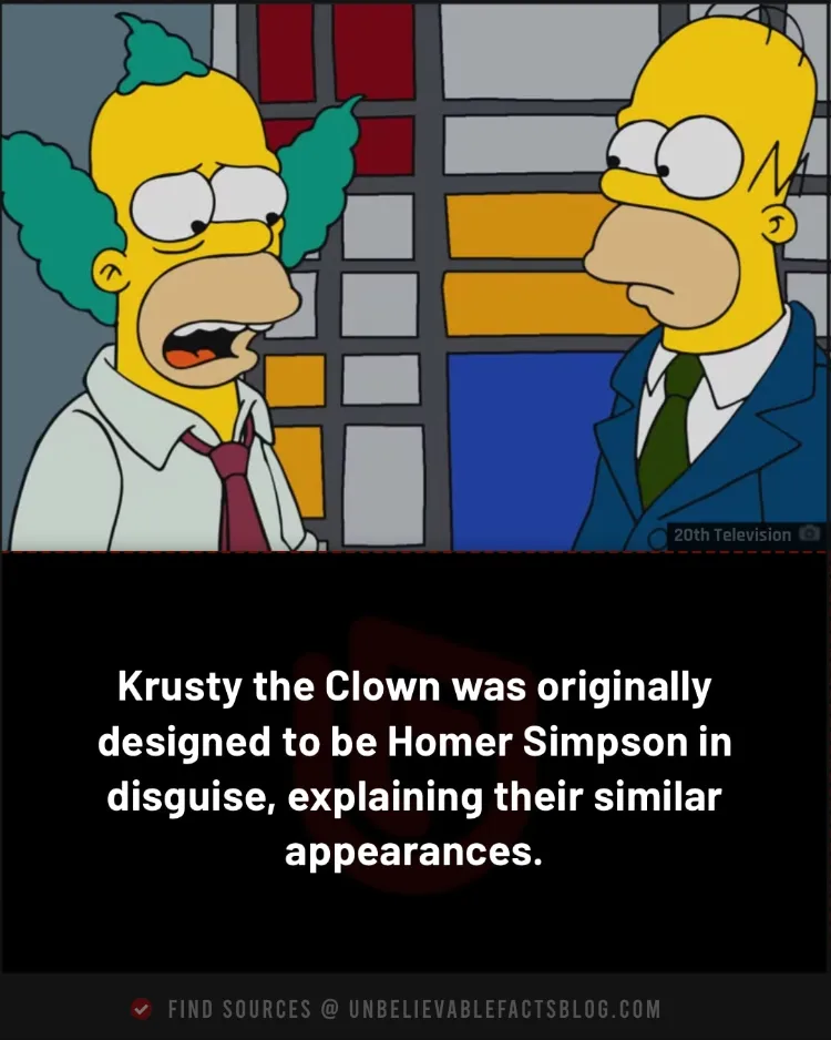 Krusty was initially Homer in disguise