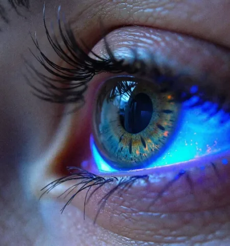 Picture Infrared Contact Lens Lets You See in the Dark Even with Eyes Closed