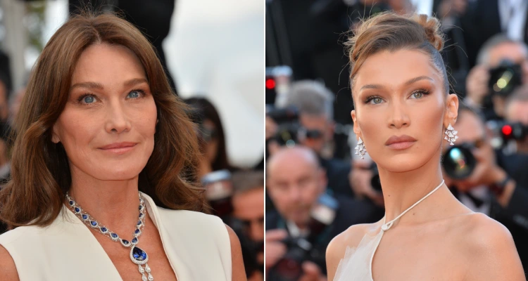 Carla Bruni and Bella Hadid Carla Bruni and Bella Hadid
