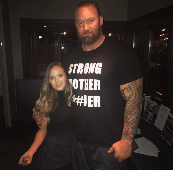 Hafthor Bjornsson and Kelsey Henson