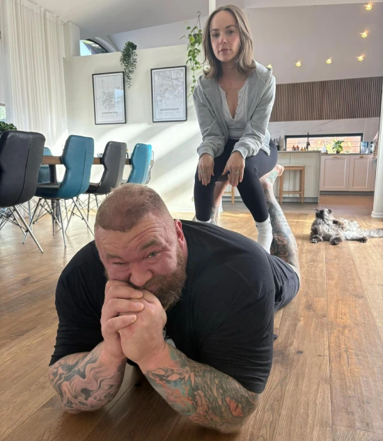 Hafthor Bjornsson and Kelsey Henson