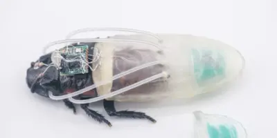 Picture Scientists Develop a 3D-Printed Diving Suit that Lets Cyborg Cockroaches Breathe Underwater