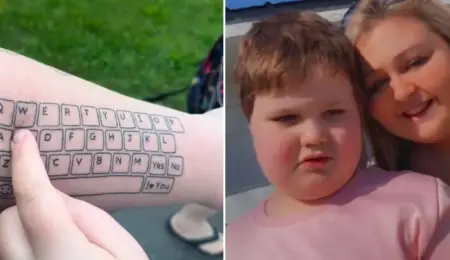 Picture Mom Turns Her Arm Into a Keyboard for Her Non-Speaking Son