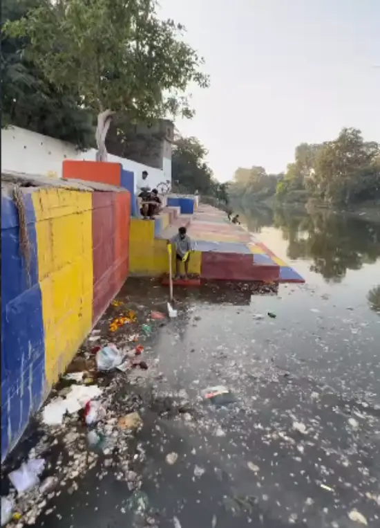 Polluted Ajnar river